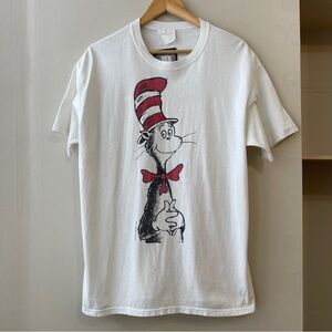 Vintage 1994 Cat In The Hat Dr Suess T-Shirt Single Stitch White Size Large